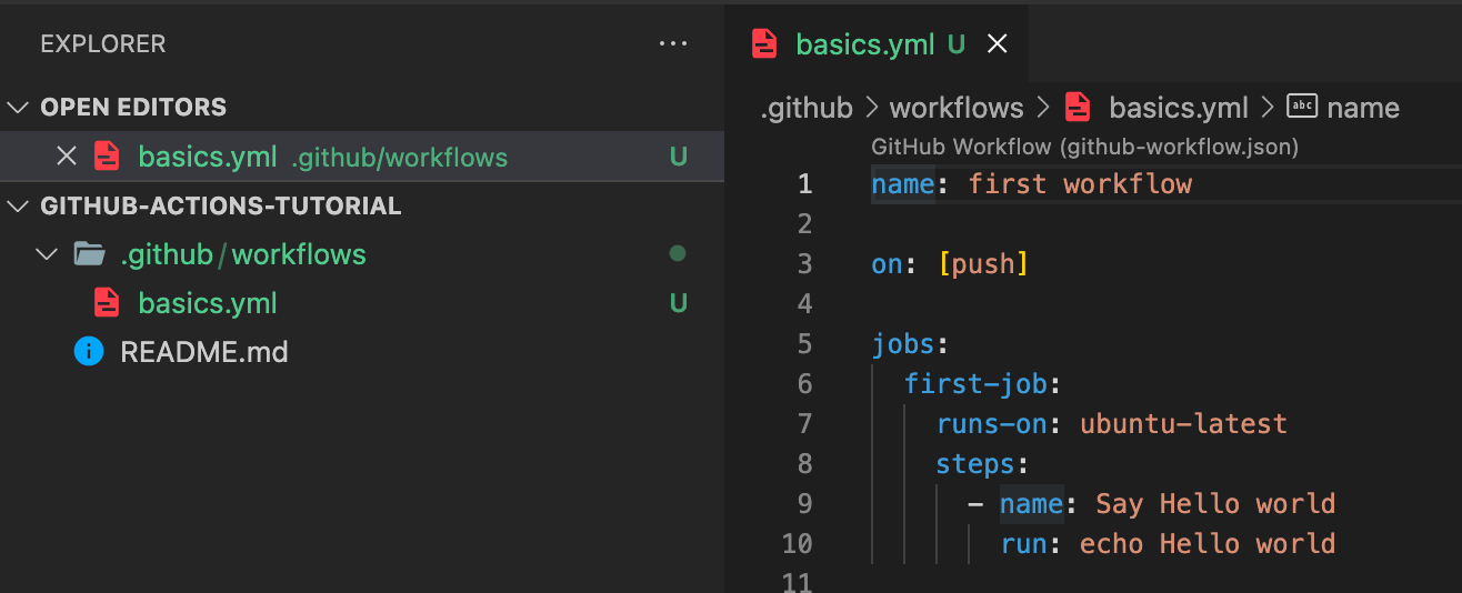 First github workflow