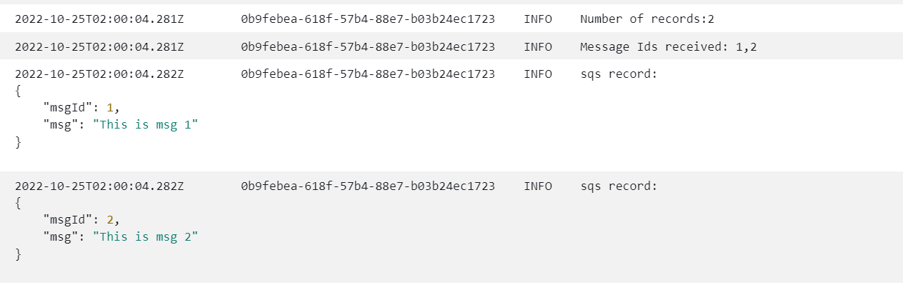 FIFO sqs queue output